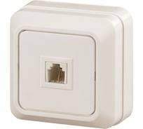 Телефонная розетка Intro 230202 RJ11, IP20, ОУ, Quadro, слоновая кость Б0027662