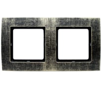 Рамка duwi на 2 поста серия Palazzo Vintage, золото патина 26527 6