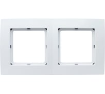 Рамка duwi на 2 поста серия Palazzo, белый 26471 2