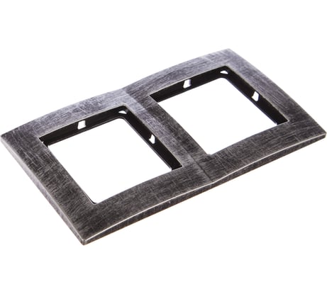 Рамка duwi на 2 поста серия Palazzo Vintage, серебро патина 26565 8