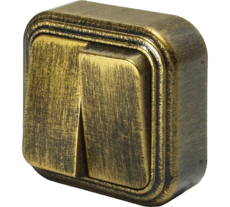 Выключатель duwi о/п 2-кл серия Palazzo Vintage, бронза патина 26422 4