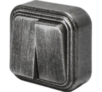 Выключатель duwi о/п 2-кл серия Palazzo Vintage, серебро патина 26448 4