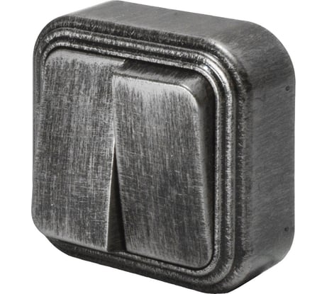 Выключатель duwi о/п 2-кл серия Palazzo Vintage, серебро патина 26448 4