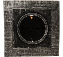 Розетка duwi с/п с з/к 1-местная серия Palazzo Vintage, серебро патина 26559 7