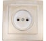 Розетка duwi с/п б/з 1-местная серия Palazzo Vintage, белое золото 26577 1 1