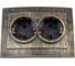 Розетка duwi с/п с з/к 2-местная серия Palazzo Vintage, золото патина 26523 8 4
