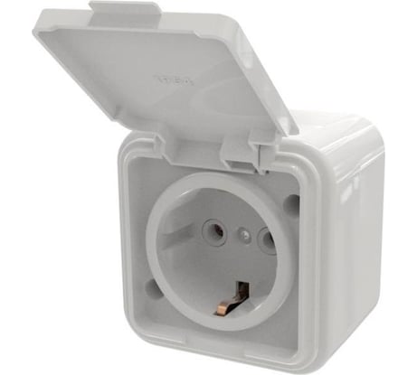 Розетка duwi о/п с з/к с крышкой 1-местная серия Palazzo, слоновая кость 26418 7