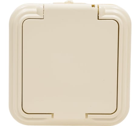 Розетка duwi о/п б/з с крышкой 1-местная серия Palazzo, слоновая кость 26417 0