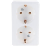 Розетка duwi о/п 2-местная с з/к серия Basis, белый 26403 3