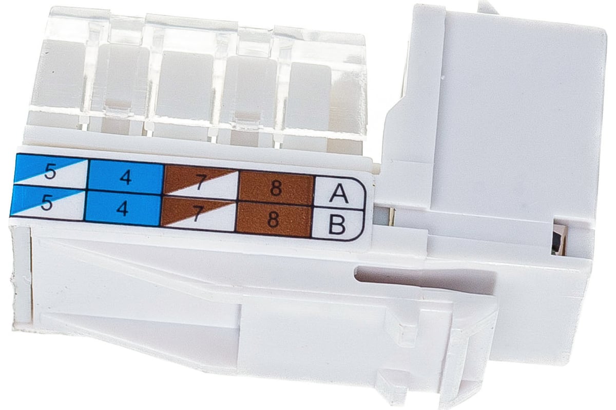 Механизм компьютерной розетки Экопласт RJ-45, категория 5е, UTP модуль ...