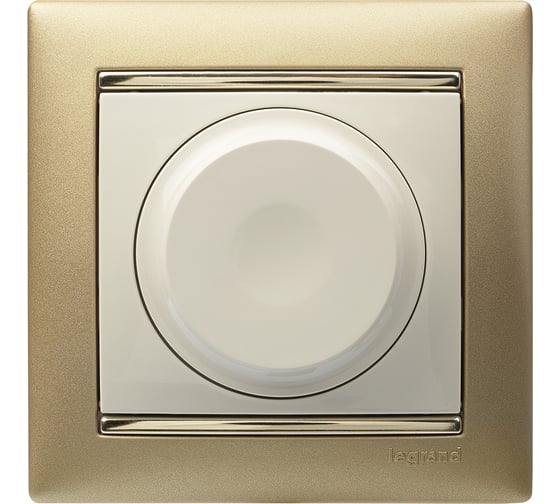 Диммер поворотно-нажимной универсальный LED Legrand Valena 300Вт двухпроводной слоновая кость 774163
