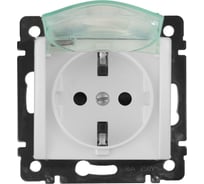Розетка Legrand с заземлением IP44 Legrand Valena со шторками с защитной крышкой 16А 250В винтовые зажимы белый 695641