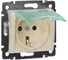 Механизм одноместной розетки Legrand СП Valena 2К+З IP44 с заземл. сл. кость DIY-упак. Leg 695640 2