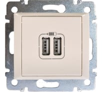 Механизм одноместной розетки Legrand USB 2мод. СП Valena сл. кость DIY-упак. Leg 694372