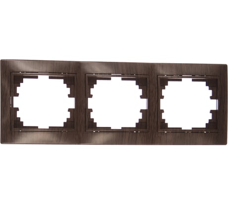 Горизонтальная рамка Intro 150310 на 3 поста, СУ, Plano, венге Б0030100