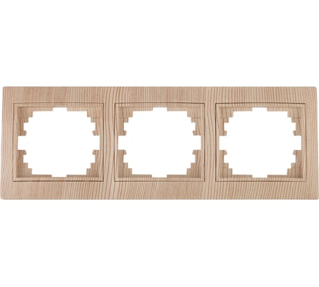 Горизонтальная рамка Intro 150311 на 3 поста, СУ, Plano, сосна Б0030101