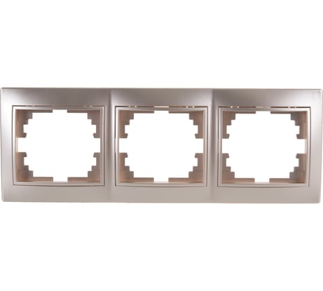 Горизонтальная рамка Intro 150304 на 3 поста, СУ, Plano, шампань Б0030099