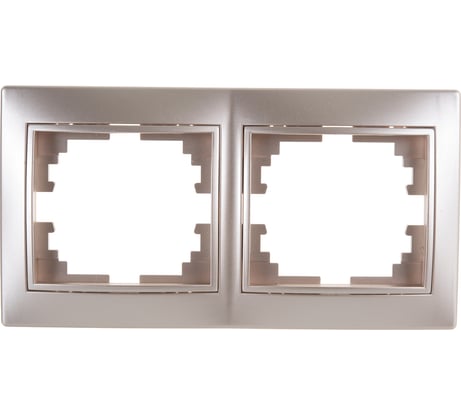 Горизонтальная рамка Intro 150204 на 2 поста, СУ, Plano, шампань Б0030095