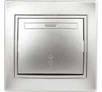 Переключатель Intro 10А 250В, IP20, СУ, Plano, алюминий Б0030038