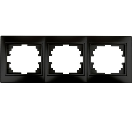 Горизонтальная рамка Intro 150305 на 3 поста , СУ, Plano, антрацит Б0044580