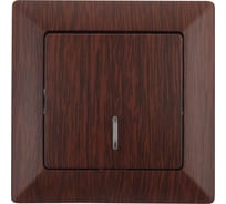 Выключатель с подсветкой Intro 410210 10А, 250В, СУ, Solo, венге Б0043275