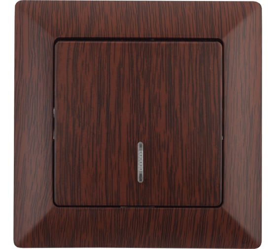 Выключатель с подсветкой Intro 410210 10А, 250В, СУ, Solo, венге Б0043275 1