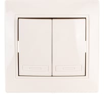 Двойной выключатель Intro 10А, 250В, IP20, СУ, Plano, слоновая кость Б0027602