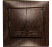 Двойной выключатель Intro 10А, 250В, IP20, СУ, Plano, венге Б0030044