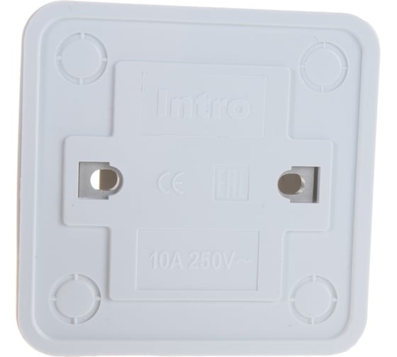 Двойной выключатель с подсветкой Intro 210501 10А, 250В, IP20, ОУ, Quadro Б0027643