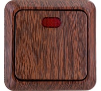 Выключатель с подсветкой Intro 210210 10А, 250В, IP20, ОУ, Quadro, венге Б0030119