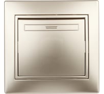 Выключатель Intro 10А, 250В, IP20, СУ, Plano, шампань Б0030031