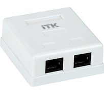 Информационная розетка ITK 2 модуля, RJ45 CAT.6 настенная CS2-1C6U-22