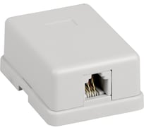 Телефонная розетка ITK 1-м RJ12 6P4C категория 3 UTP настенная белая CS2-3C3U-12