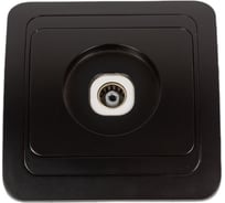 Телевизионная розетка Smartbuy 1-местная черная 75Ом 5-862МГц Марс SBE-02b-S1-TV