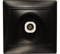 Телевизионная розетка Smartbuy 1-местная 75Ом 5-862МГц черная Венера SBE-01b-S1-TV