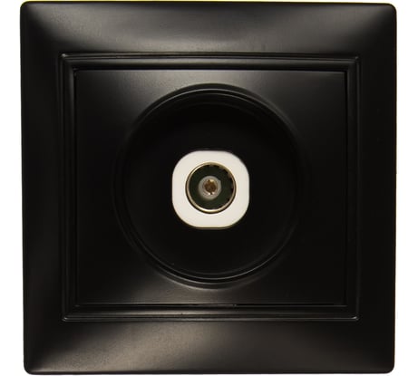 Телевизионная розетка Smartbuy 1-местная 75Ом 5-862МГц черная Венера SBE-01b-S1-TV