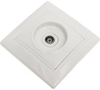 Телевизионная розетка Smartbuy 1-местная 75Ом 5-862МГц белая Венера SBE-01w-S1-TV