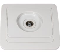 Телевизионная розетка Smartbuy 1-местная белая 75Ом 5-862МГц Марс SBE-02w-S1-TV