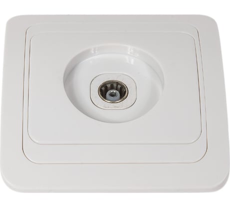 Телевизионная розетка Smartbuy 1-местная белая 75Ом 5-862МГц Марс SBE-02w-S1-TV