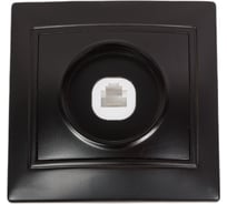 Телефонная розетка Smartbuy 1-местная черная Венера SBE-01b-S1-PH