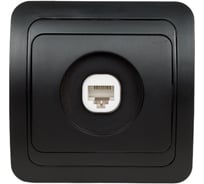 Телефонная розетка Smartbuy 1-местная черная Марс SBE-02b-S1-PH