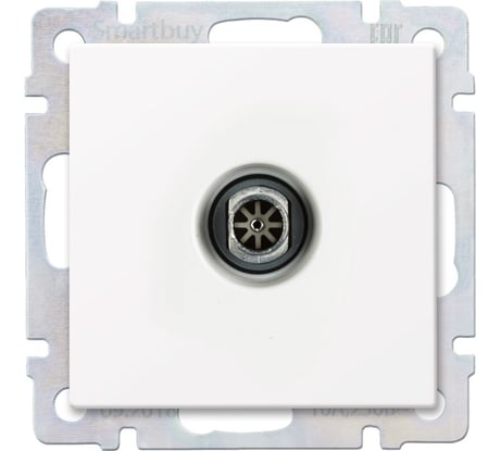 Телевизионная розетка Smartbuy белая Нептун SBE-05w-S1-TV
