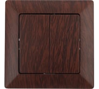 Двойной выключатель Intro 410410 10А, 250В, СУ, Solo, венге 240 Б0043289