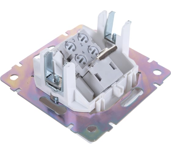Телефонная розетка Smartbuy RJ11 белая Нептун SBE-05w-S1-PH