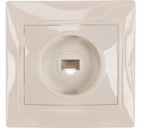 Телефонная розетка Smartbuy 1-местная белая Венера SBE-01w-S1-PH