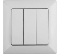 Тройной выключатель Intro 410601 10А, 250В, СУ, Solo, белый 240 Б0043298