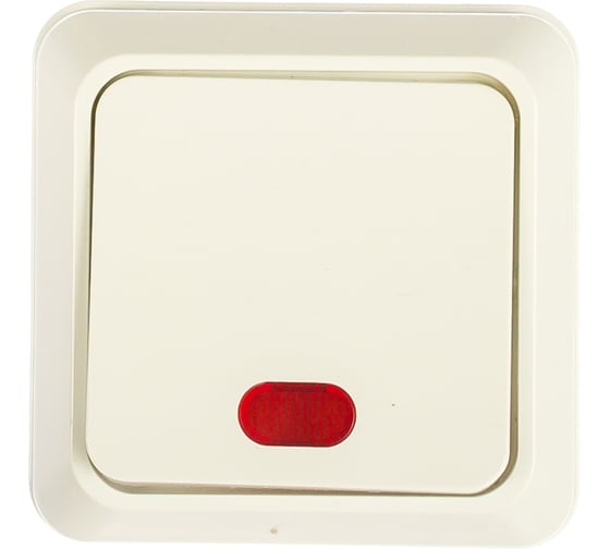 Выключатель с подсветкой Intro 2Э10201 10А, 250В, ОУ, б.м.п., Quadro, белый Б0038837 1