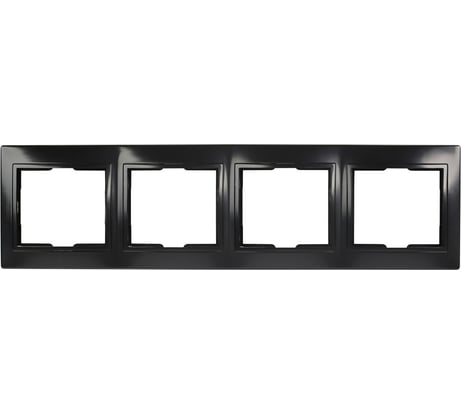 Рамка Smartbuy 4-местная горизонтальная черная Венера SBE-01b-00-FR-4