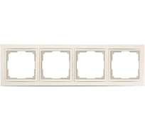 Рамка Smartbuy 4-местная пластик бежевая Нептун SBE-05i-Plastic-FR-4