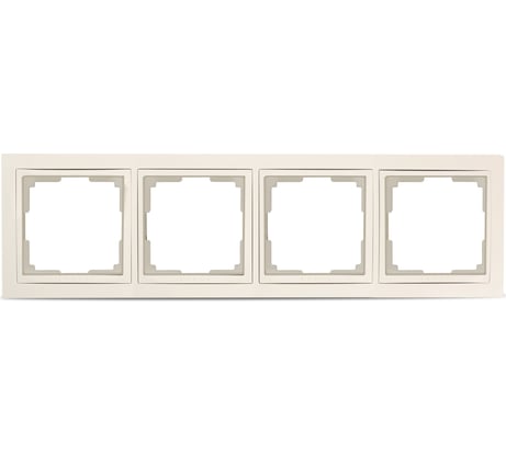 Рамка Smartbuy 4-местная пластик бежевая Нептун SBE-05i-Plastic-FR-4